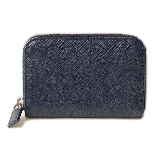 Prada Card Case Saffiano Blue